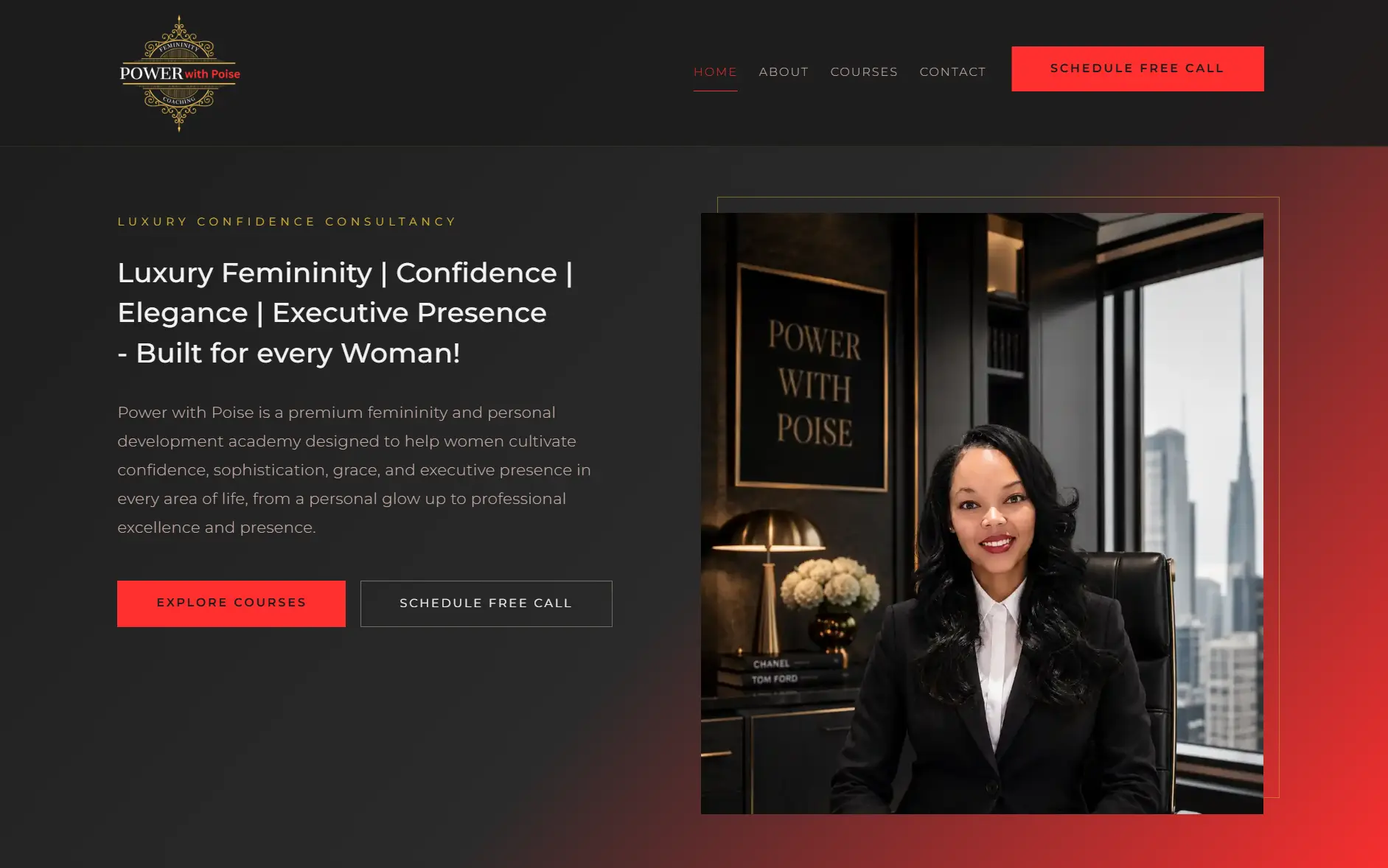 Power With Poise website built by Solanki